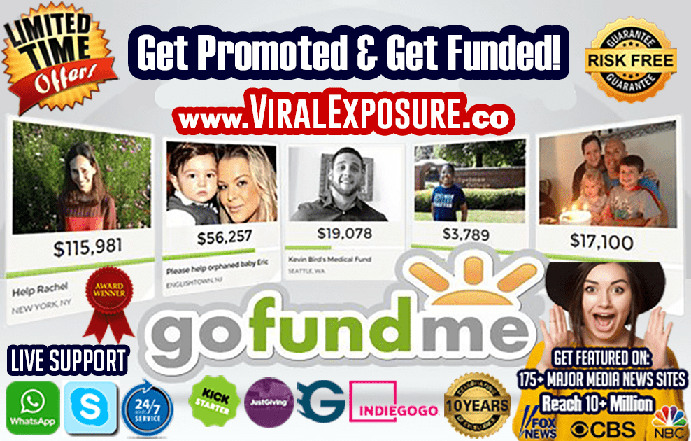 GoFundMe Crowd Funding Exposure Share GoFundMe Kickstarter IndieGoGo
